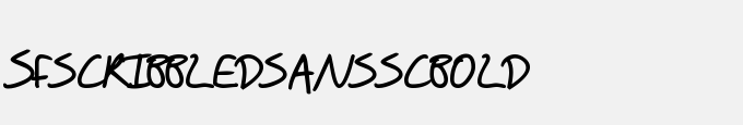 SF Scribbled Sans SC Bold