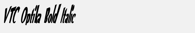 VTC Optika Bold Italic