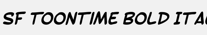 SF Toontime Bold Italic