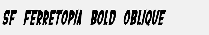 SF Ferretopia Bold Oblique
