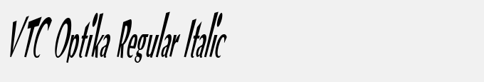 VTC Optika Regular Italic