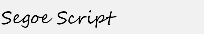 Segoe Script