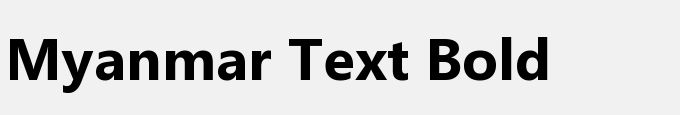 Myanmar Text Bold
