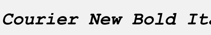 Courier New Bold Italic