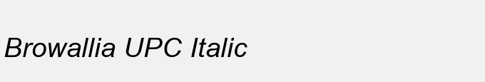 Browallia UPC Italic