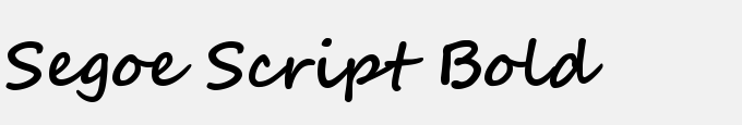 Segoe Script Bold