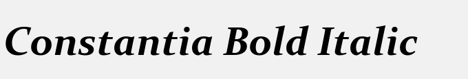 Constantia Bold Italic