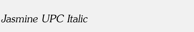 Jasmine UPC Italic