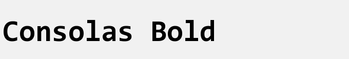 Consolas Bold