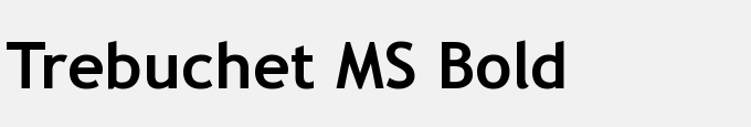 Trebuchet MS Bold