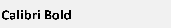 Calibri Bold