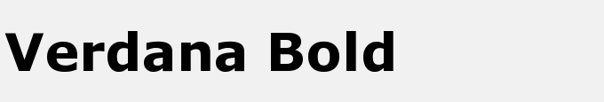 Verdana Bold