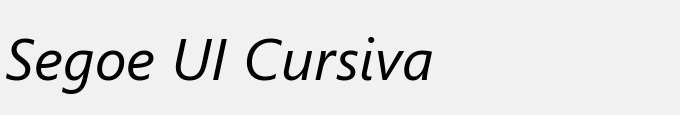 Segoe UI Cursiva