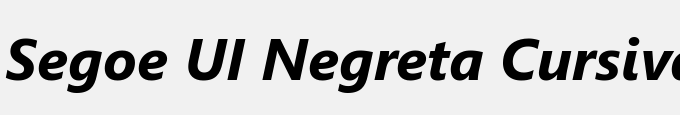 Segoe UI Negreta Cursiva
