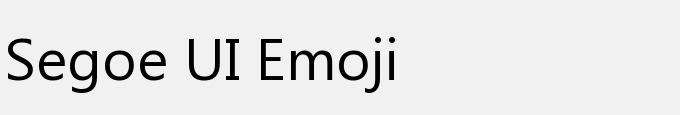 Segoe UI Emoji