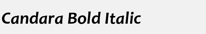 Candara Bold Italic