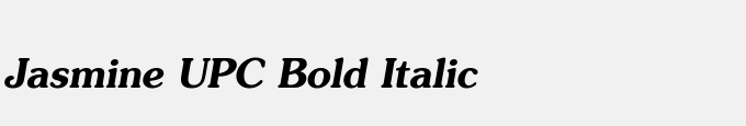 Jasmine UPC Bold Italic
