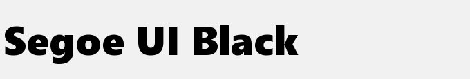 Segoe UI Black