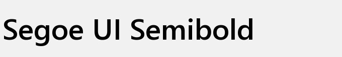 Segoe UI Semibold
