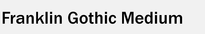 Franklin Gothic Medium