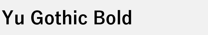 Yu Gothic Bold