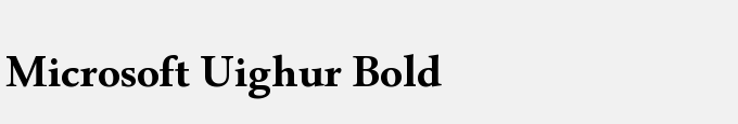 Microsoft Uighur Bold