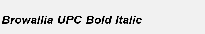 Browallia UPC Bold Italic