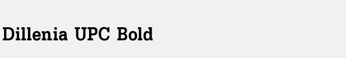 Dillenia UPC Bold