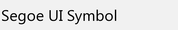 Segoe UI Symbol