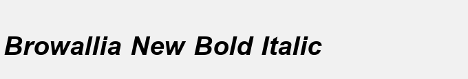 Browallia New Bold Italic