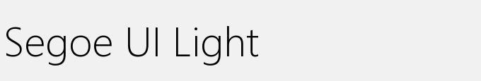 Segoe UI Light