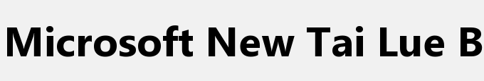 Microsoft New Tai Lue Bold