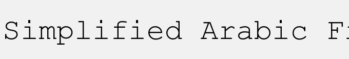 Simplified Arabic Fixed