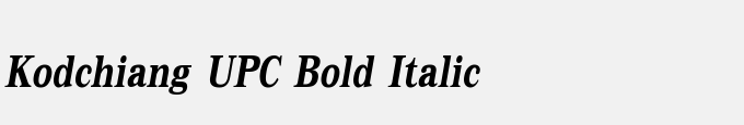 Kodchiang UPC Bold Italic