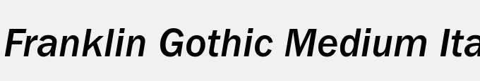 Franklin Gothic Medium Italic