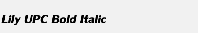 Lily UPC Bold Italic