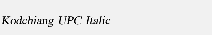 Kodchiang UPC Italic