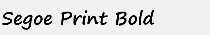 Segoe Print Bold
