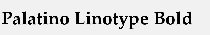 Palatino Linotype Bold