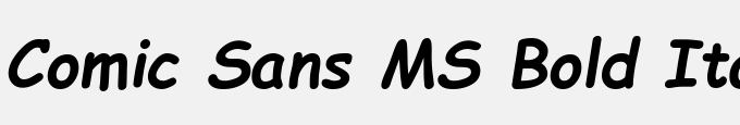 Comic Sans MS Bold Italic