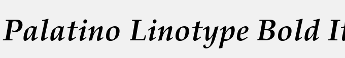 Palatino Linotype Bold Italic