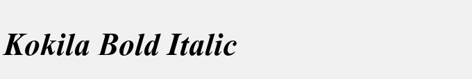 Kokila Bold Italic