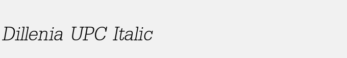 Dillenia UPC Italic