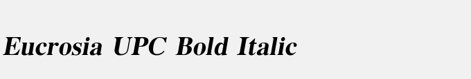 Eucrosia UPC Bold Italic