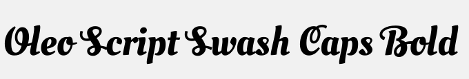 Oleo Script Swash Caps Bold
