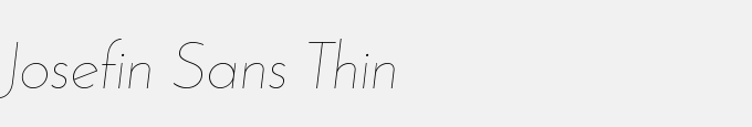 Josefin Sans Thin