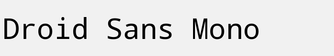 Droid Sans Mono