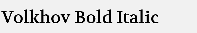 Volkhov Bold Italic