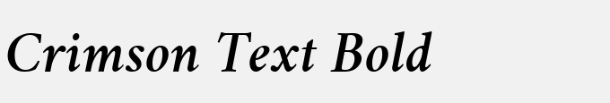Crimson Text Bold