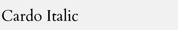 Cardo Italic
